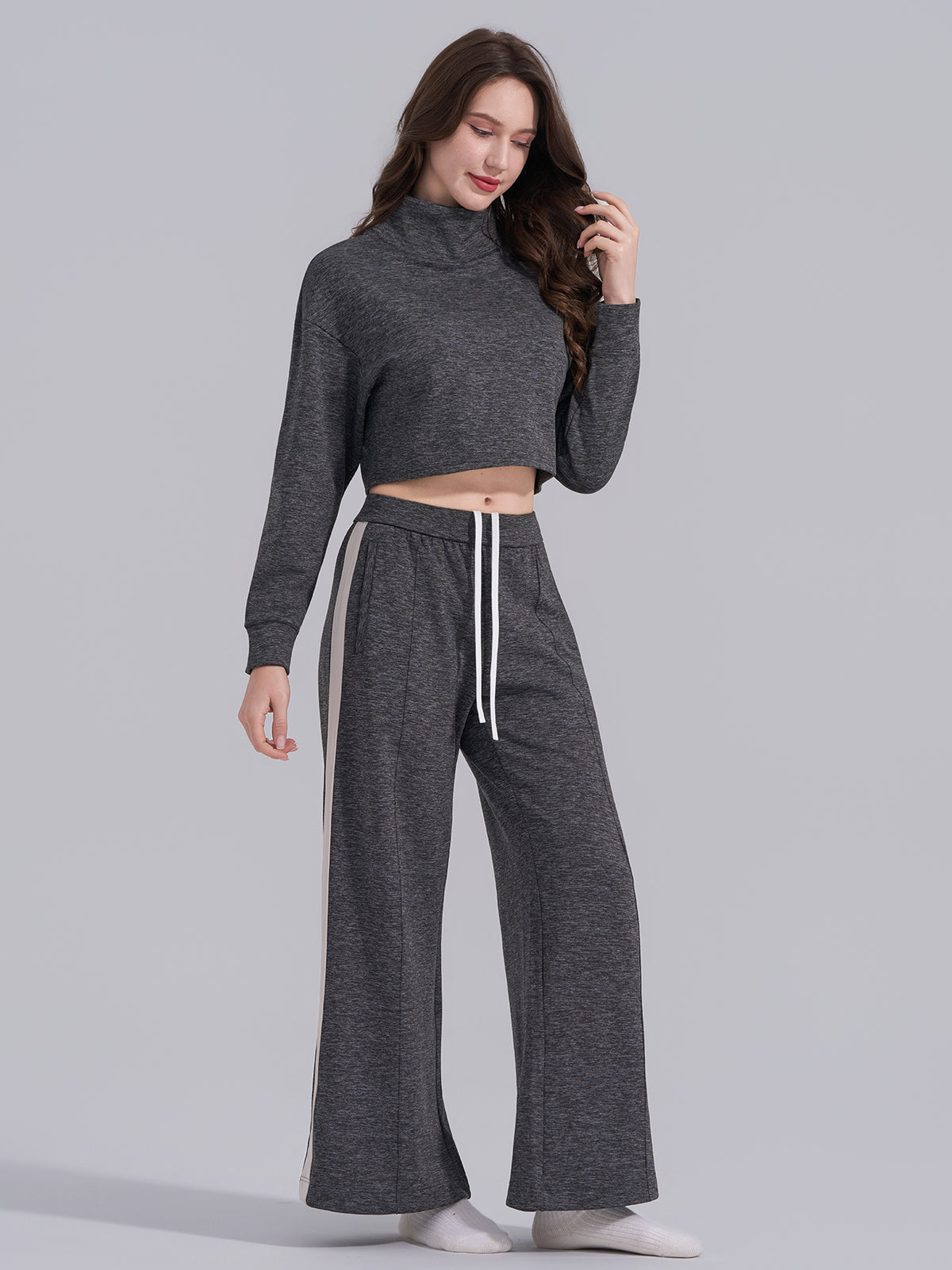 Sleek Turtleneck Two‑Piece Set