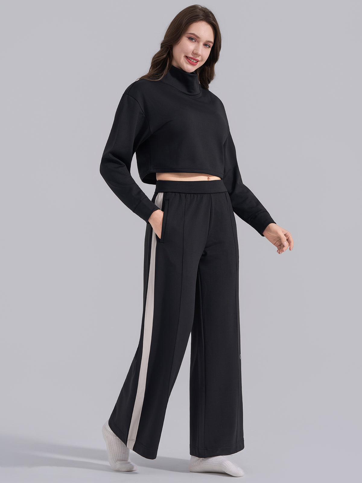 Sleek Turtleneck Two‑Piece Set