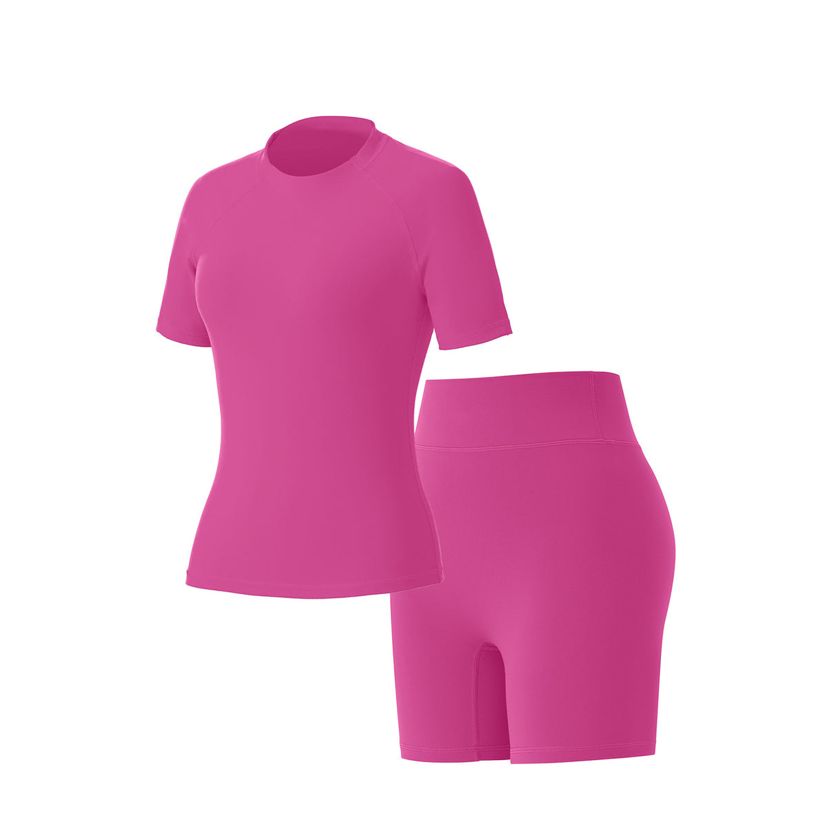 Summer Round‑Neck Workout Matching Set
