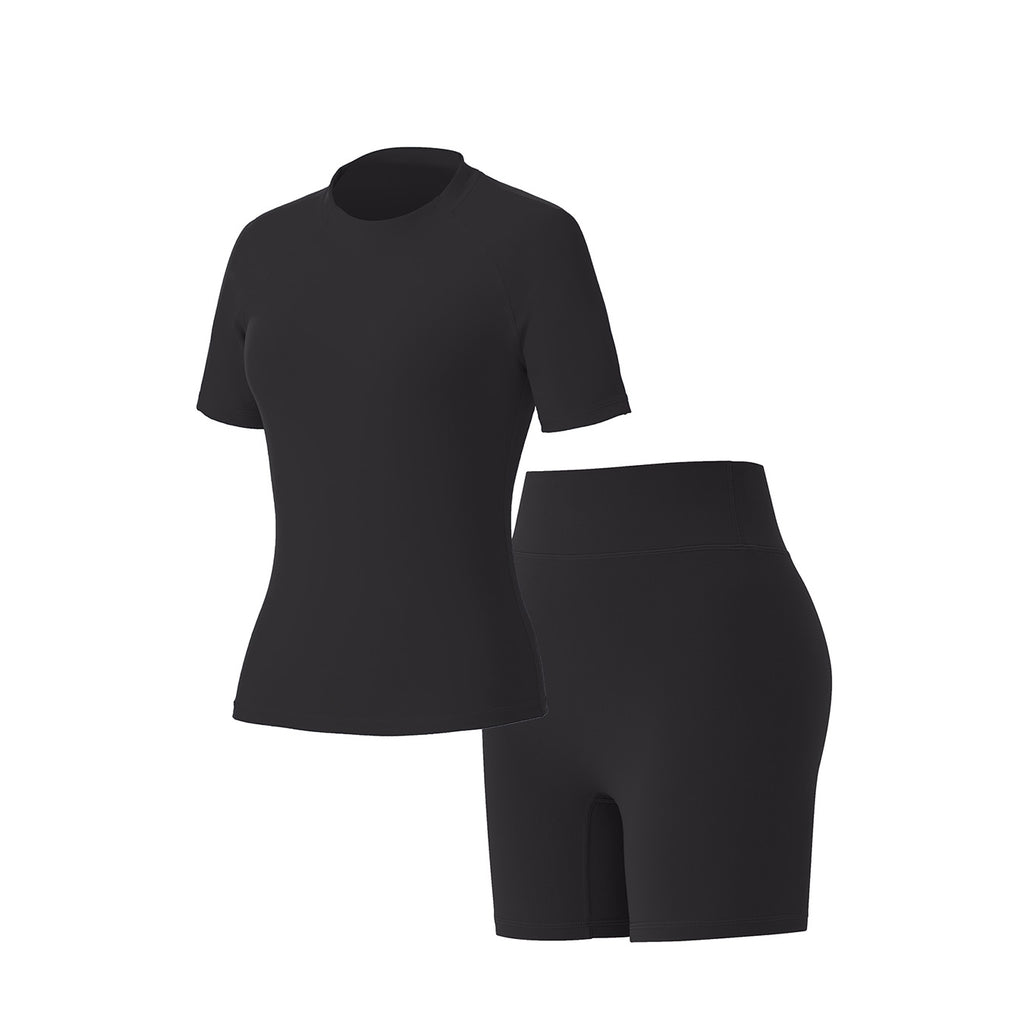 Summer Round‑Neck Workout Matching Set