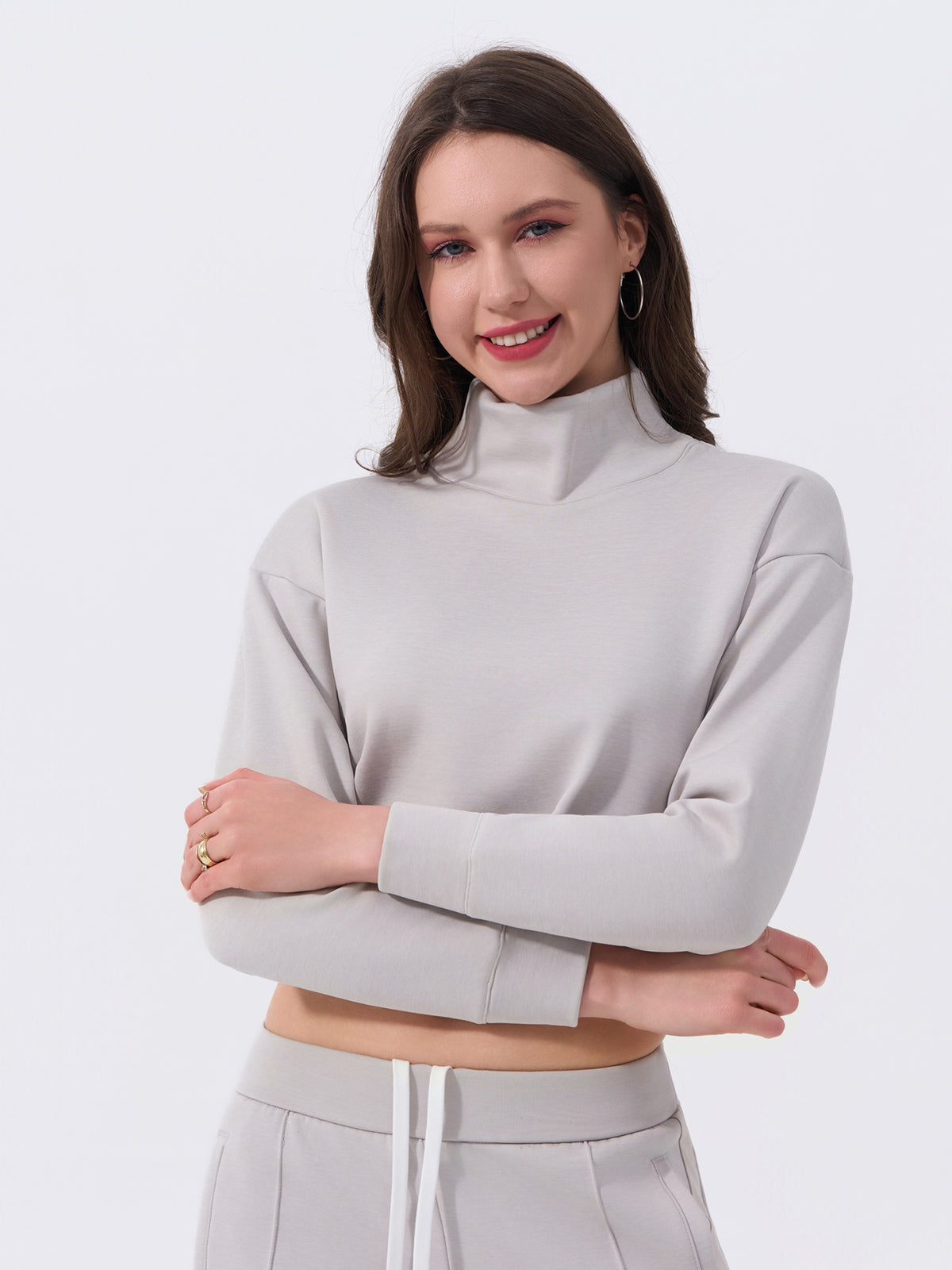 Sleek Turtleneck Two‑Piece Set