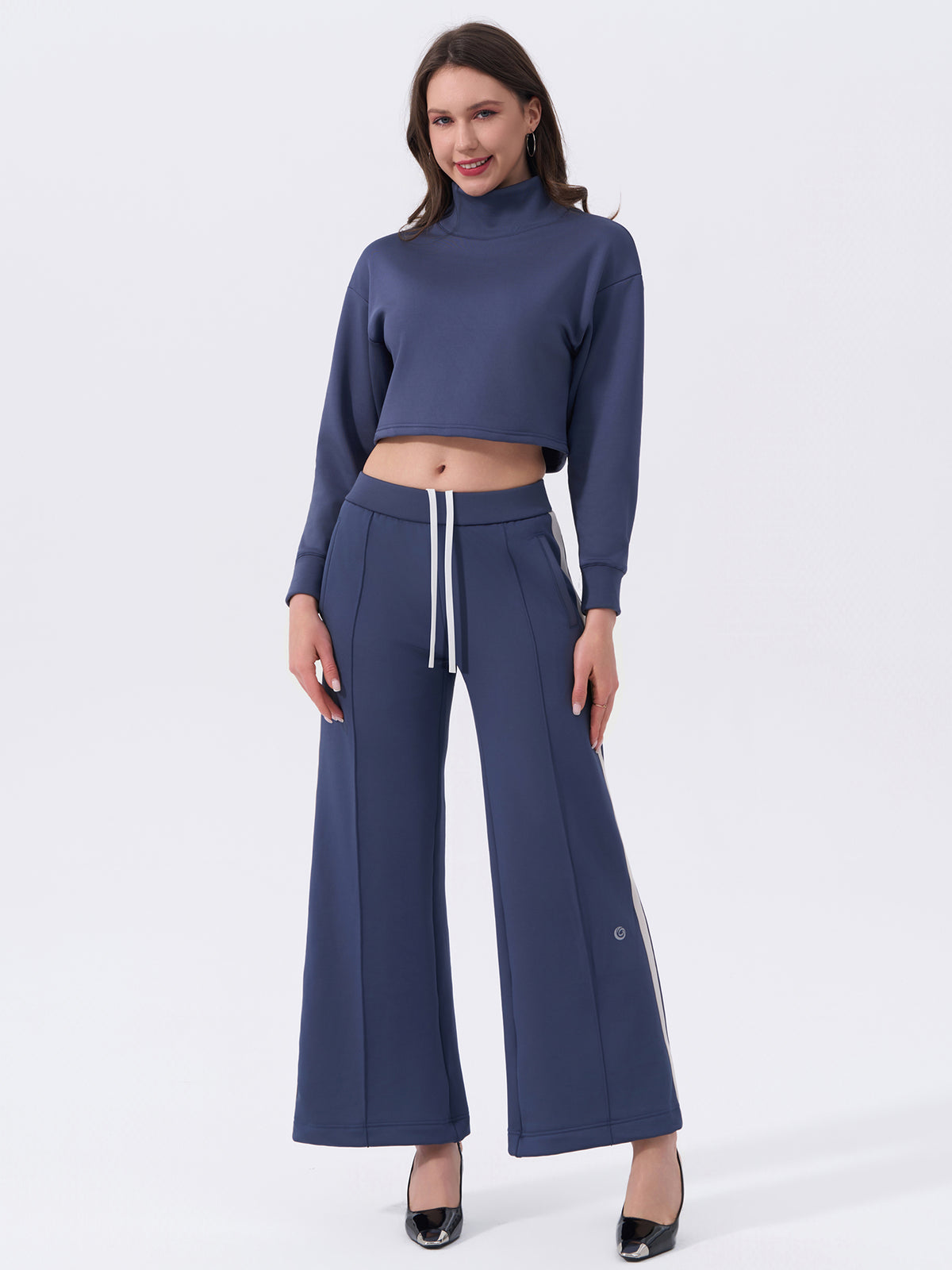 Sleek Turtleneck Two‑Piece Set