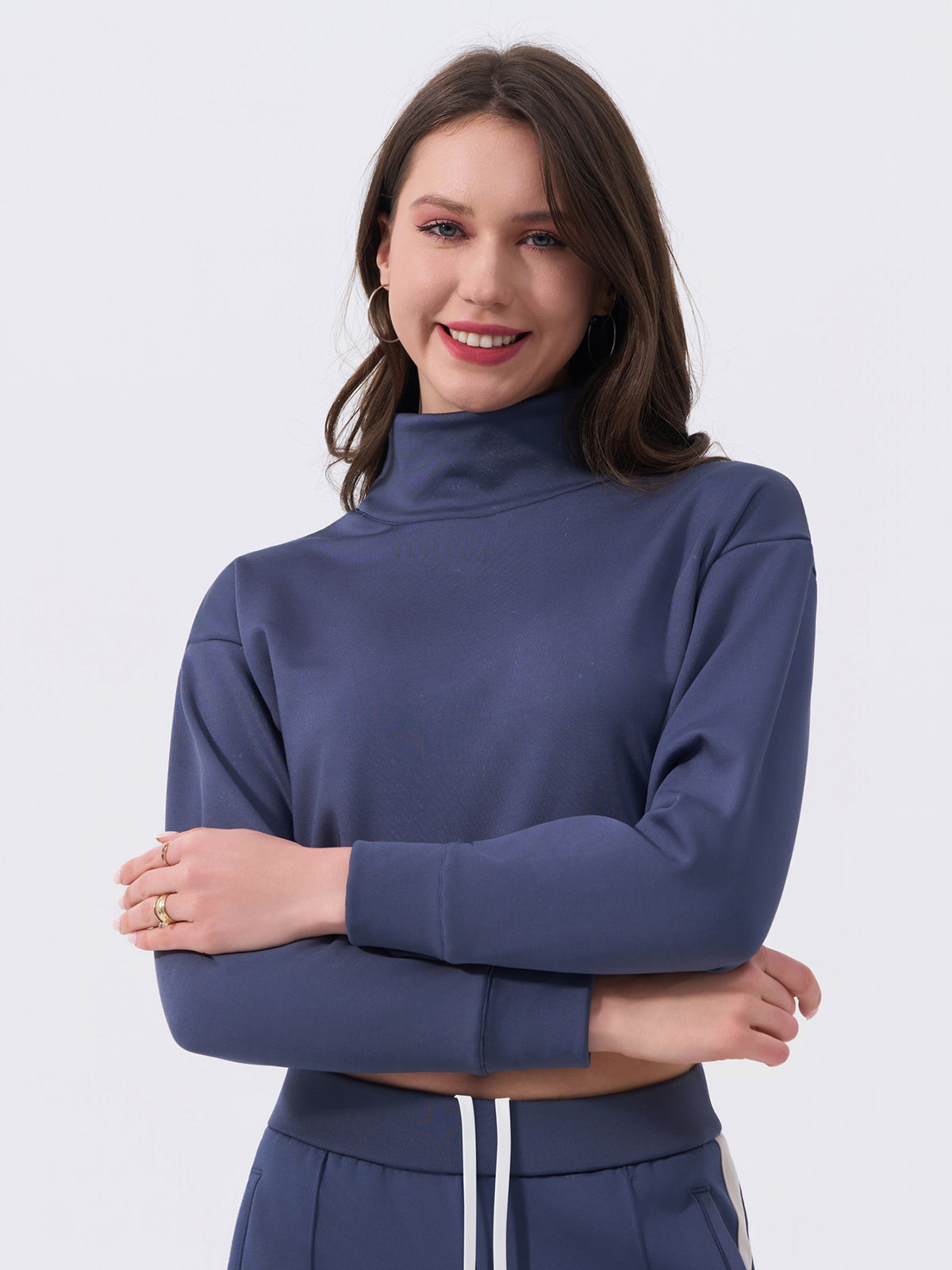 Sleek Turtleneck Two‑Piece Set