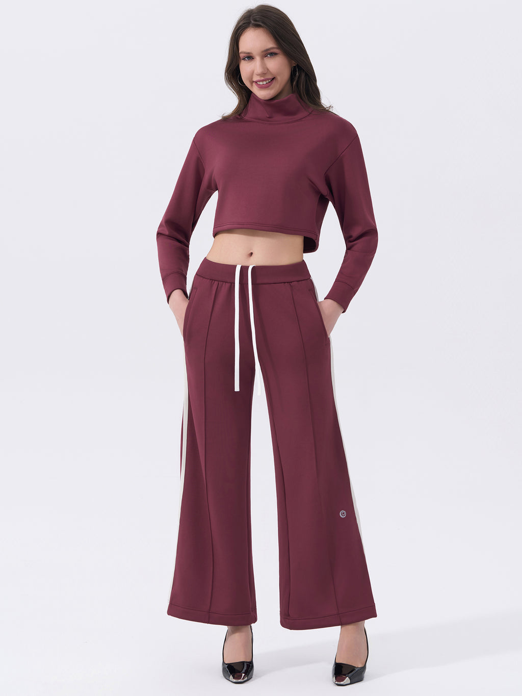 Sleek Turtleneck Two‑Piece Set