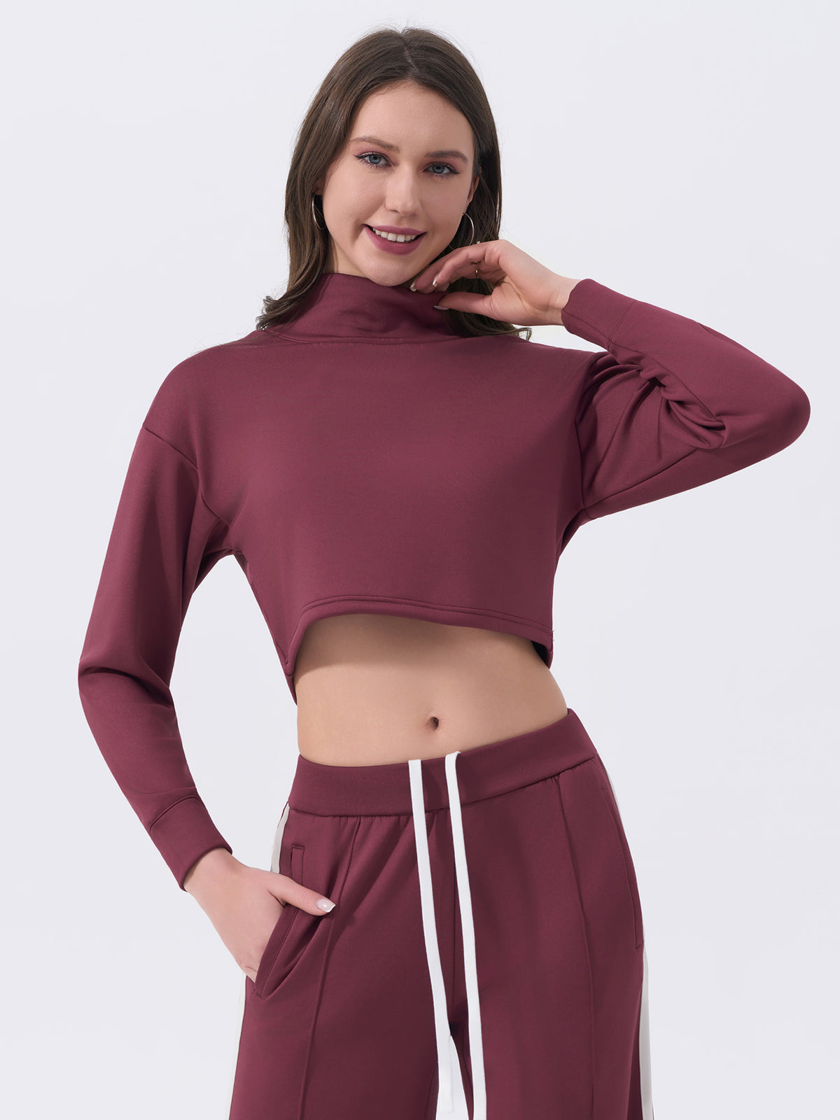 Sleek Turtleneck Two‑Piece Set