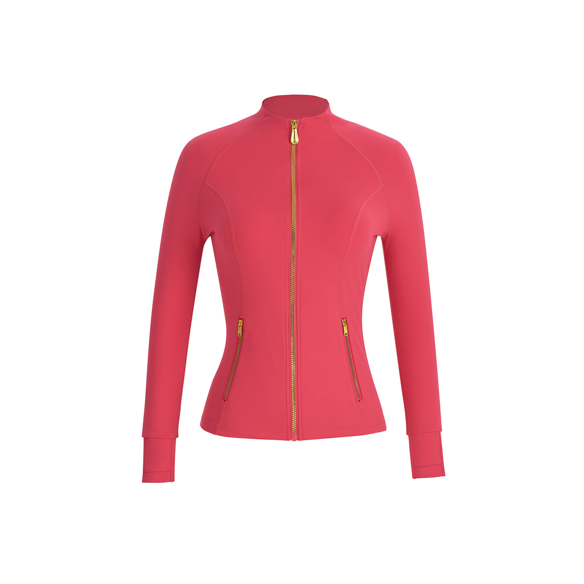 Uncia Active Stand Collar Gold Zip Jacket