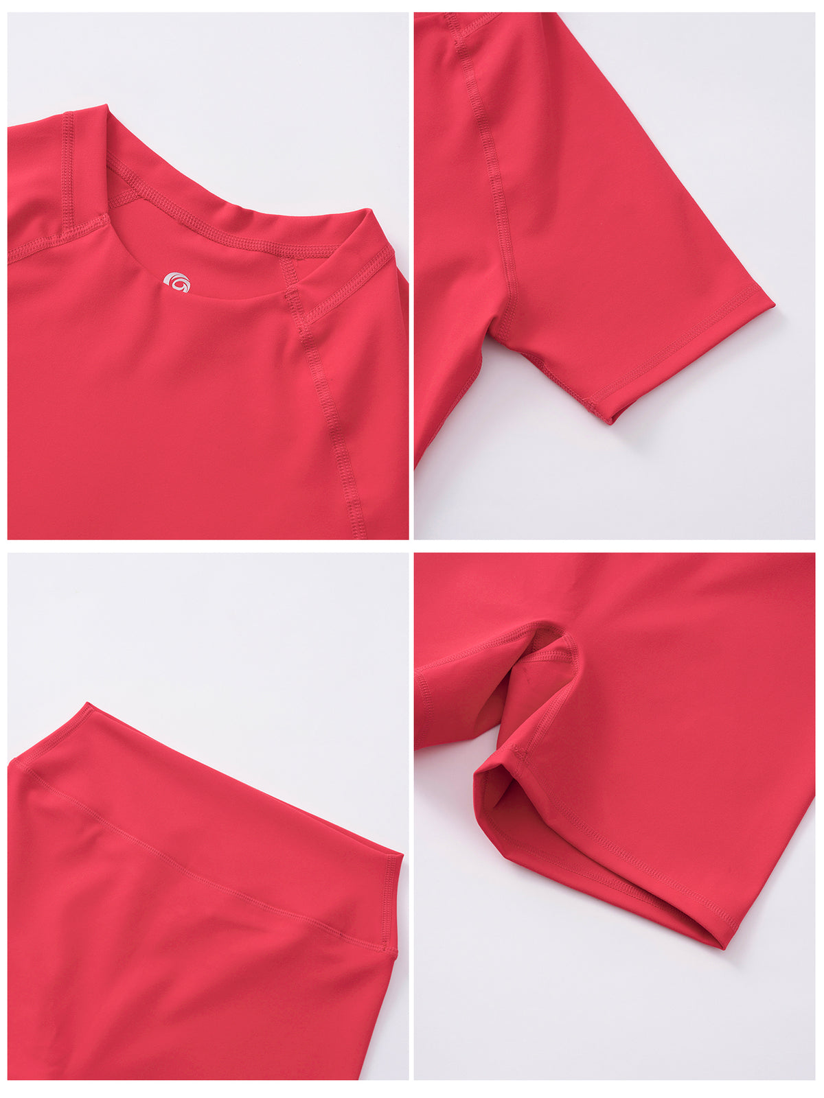 Uncia Active Women's Mock Neck Short Sleeve Top & Biker Shorts Set