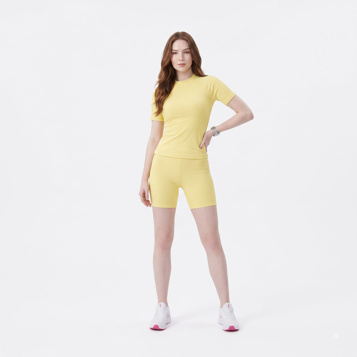 Summer Round‑Neck Workout Matching Set