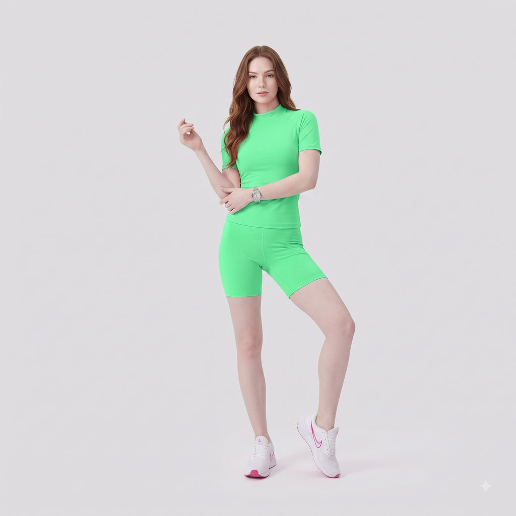 Summer Round‑Neck Workout Matching Set
