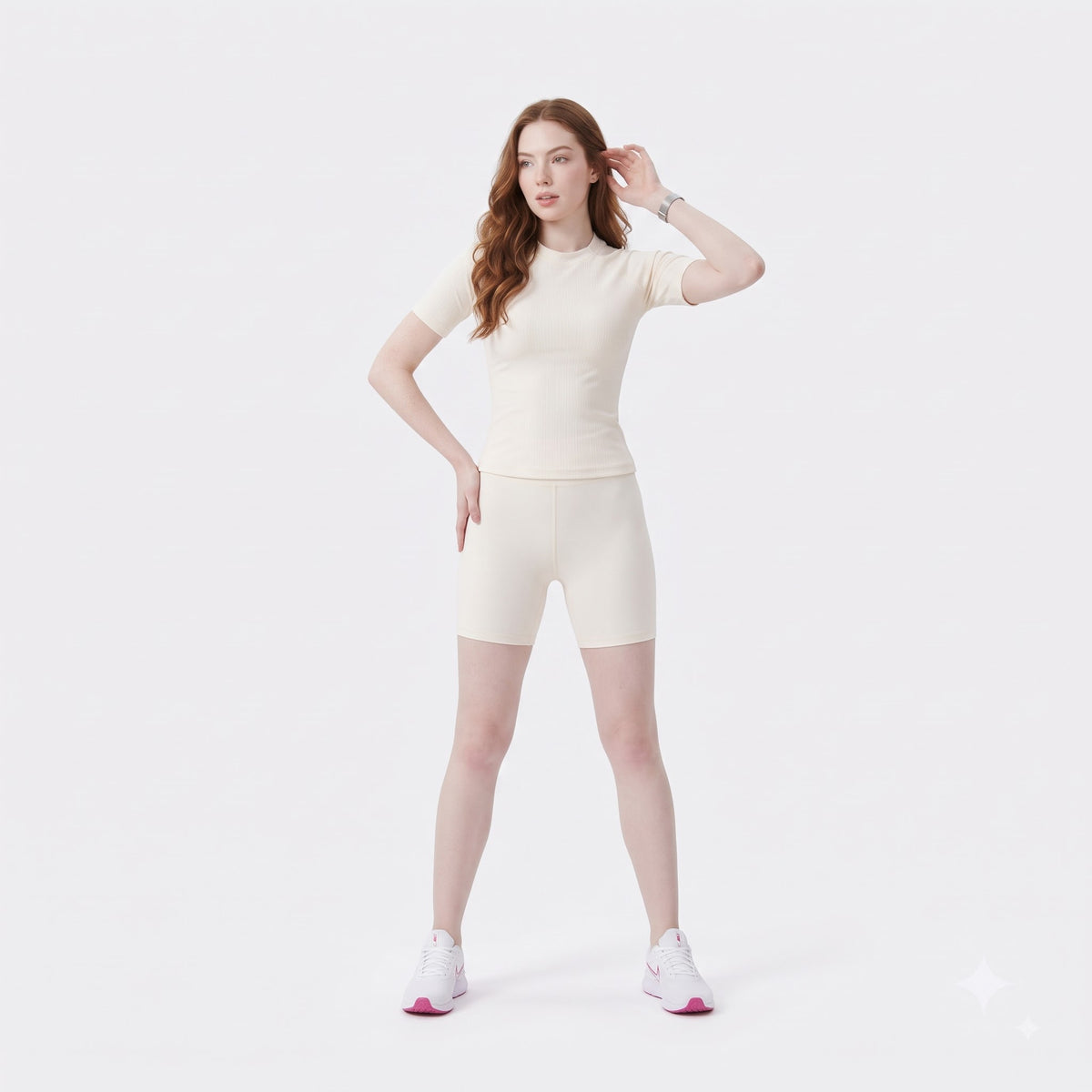 Summer Round‑Neck Workout Matching Set