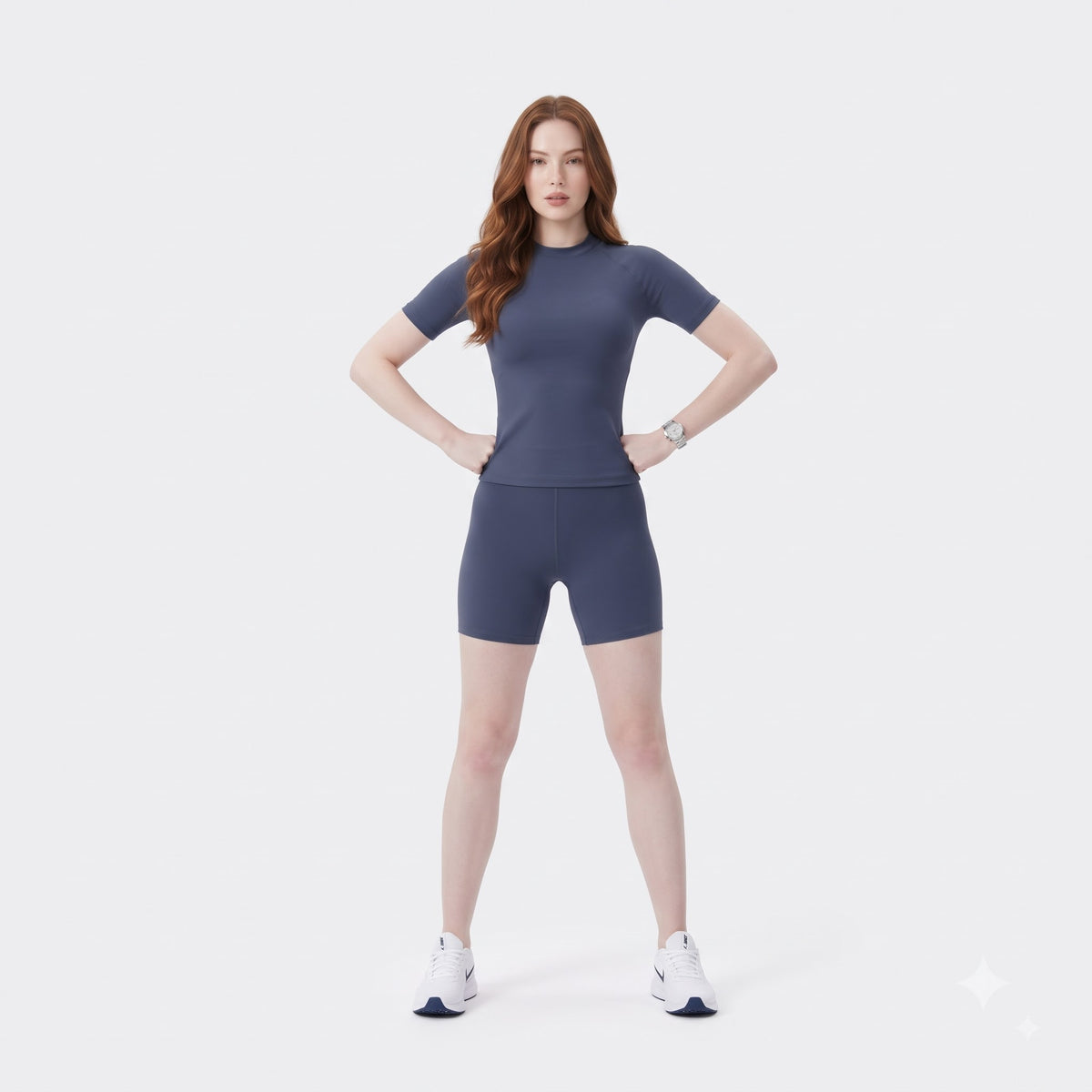 Summer Round‑Neck Workout Matching Set
