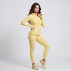 Waffle‑Texture Hooded Yoga Set