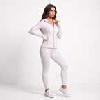 Waffle‑Texture Hooded Yoga Set