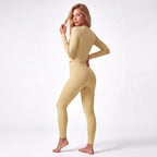 Long‑Sleeve Top & Textured Leggings Set