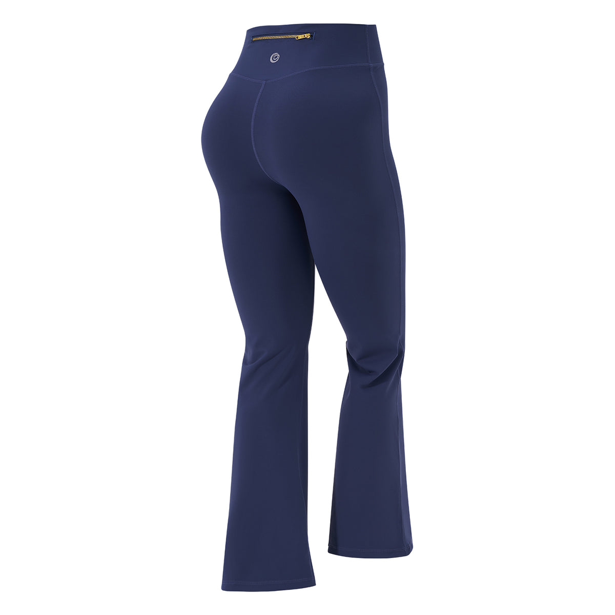 Hooded Gold‑Zip & Gold Zipper Flare Leggings Set