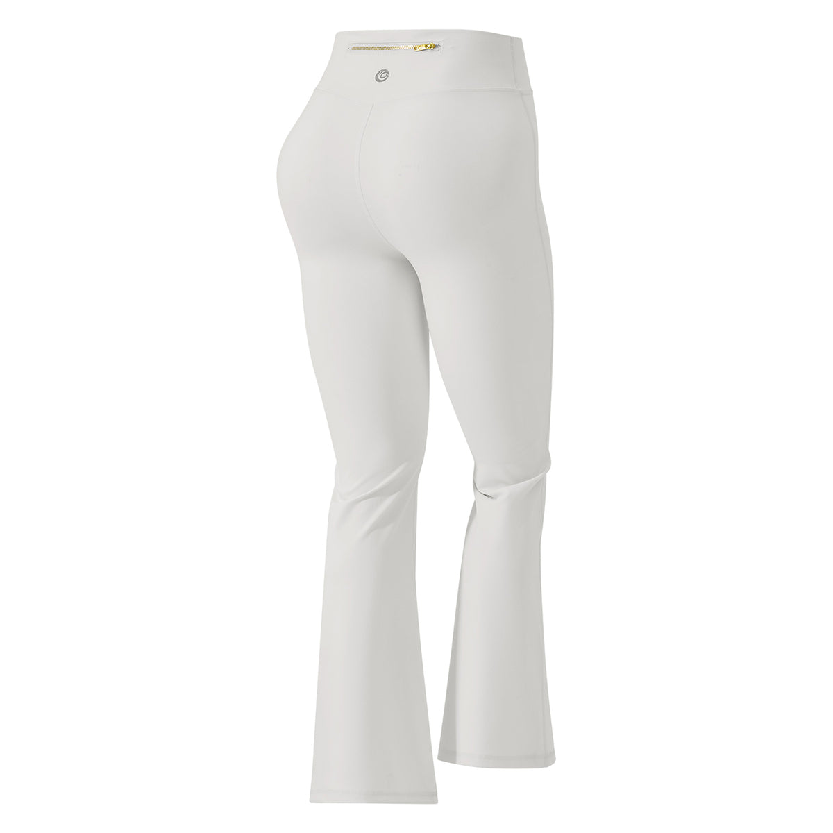 Hooded Gold‑Zip & Gold Zipper Flare Leggings Set