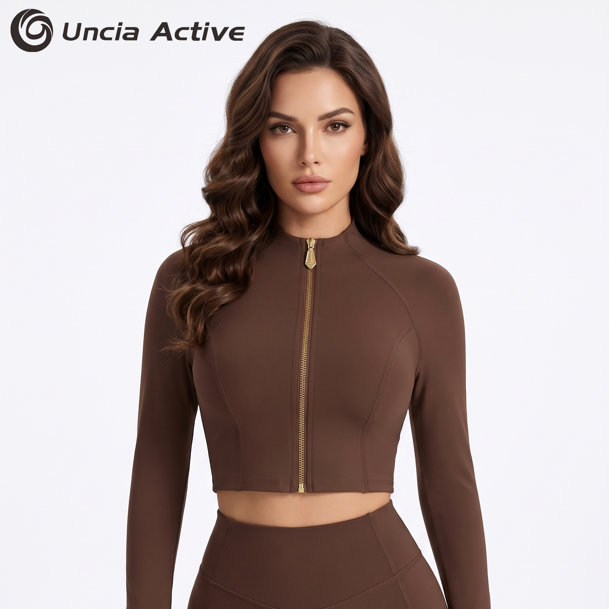 Half Zip Cropped Yoga Top for Women, Long Sleeve Slim Fit Athletic Gym Shirt with Thumb Holes