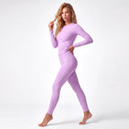 Long‑Sleeve Top & Textured Leggings Set