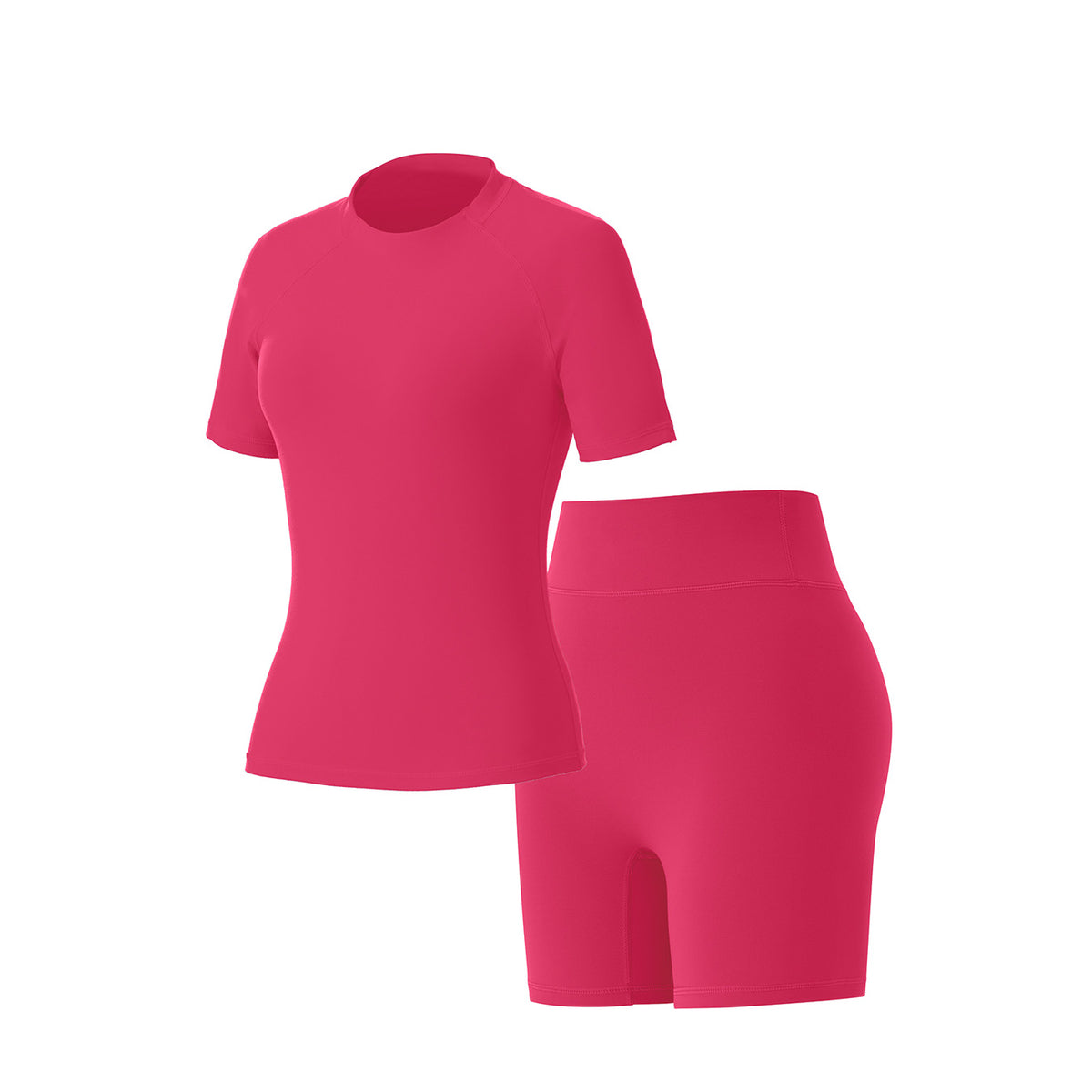 Summer Round‑Neck Workout Matching Set