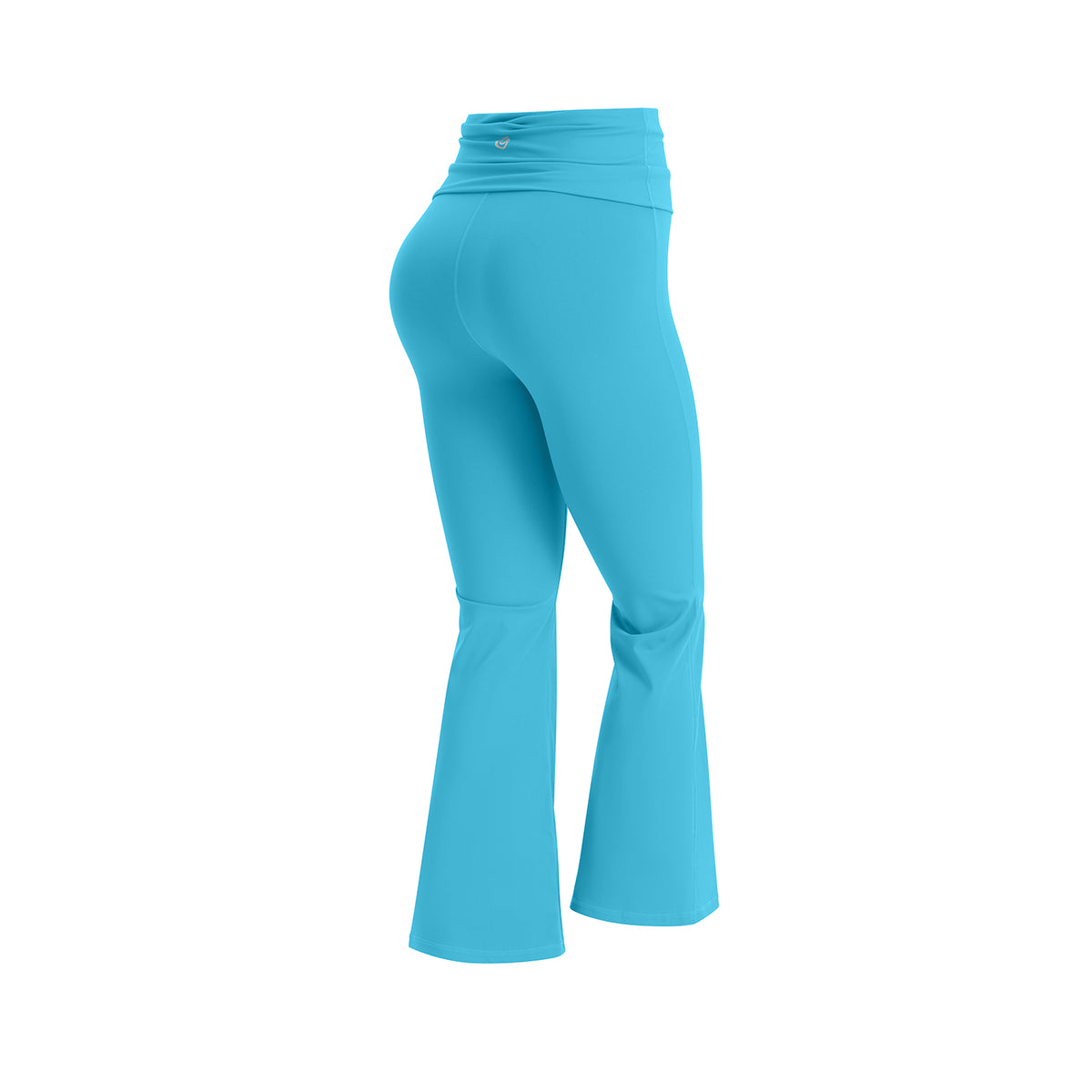 Uncia Active Women's Fold Over Waist Flare Yoga Leggings | Bootcut Compression Workout Pants