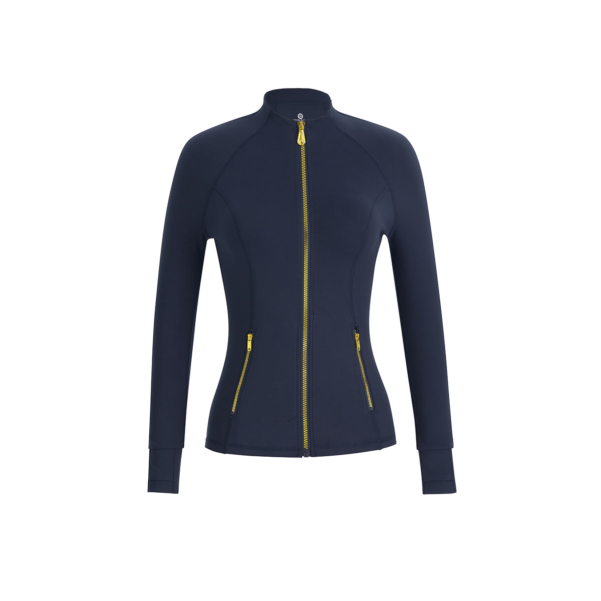 Uncia Active Stand Collar Gold Zip Jacket