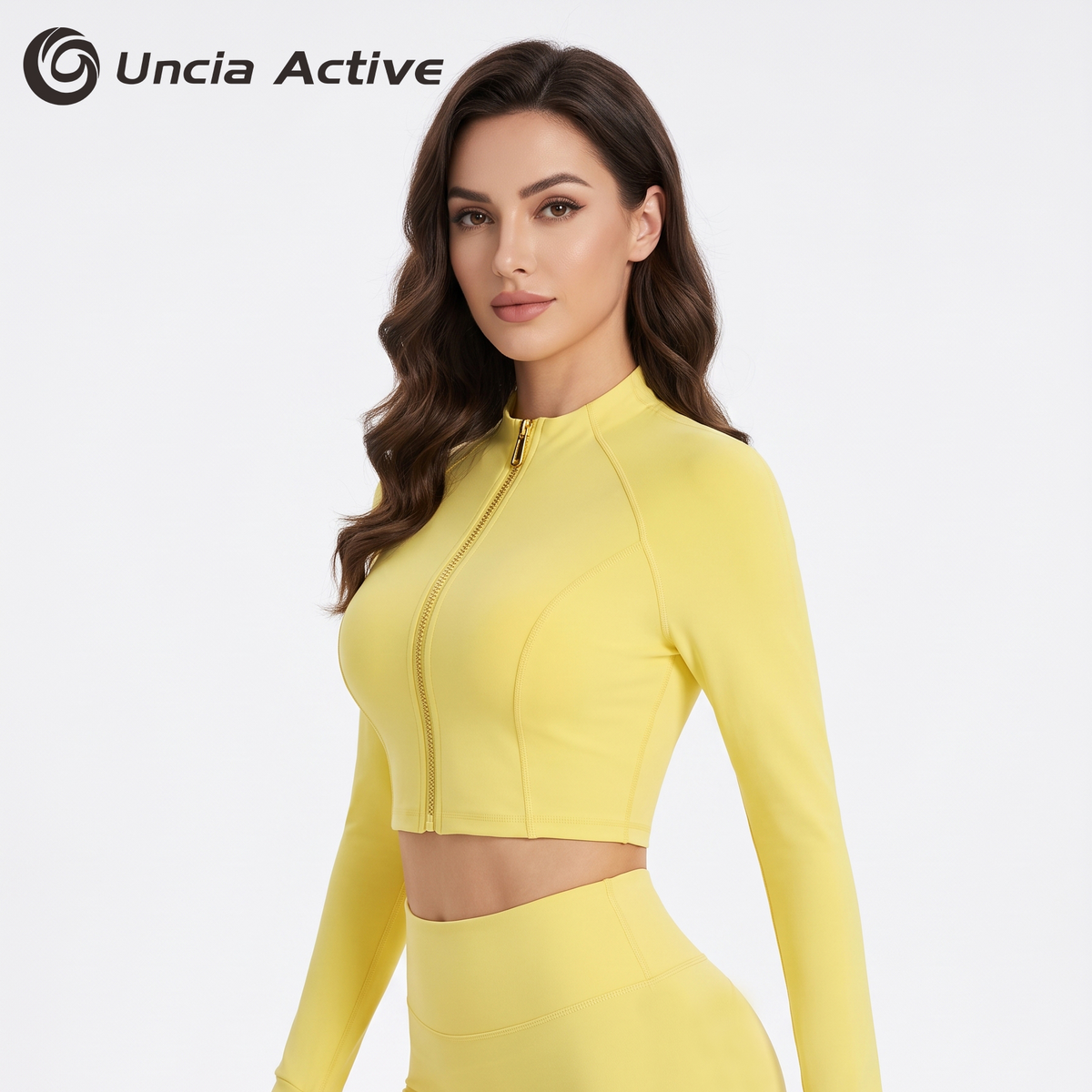 Half Zip Cropped Yoga Top for Women, Long Sleeve Slim Fit Athletic Gym Shirt with Thumb Holes