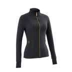 Stand‑Collar Gold Zip Sports Jacket