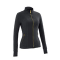 Uncia Active Women’s 2 Piece Activewear Set | Gold Zip Stand Collar Jacket & High Waist  Leggings