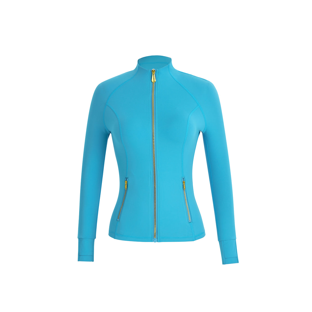 Uncia Active Stand Collar Gold Zip Jacket