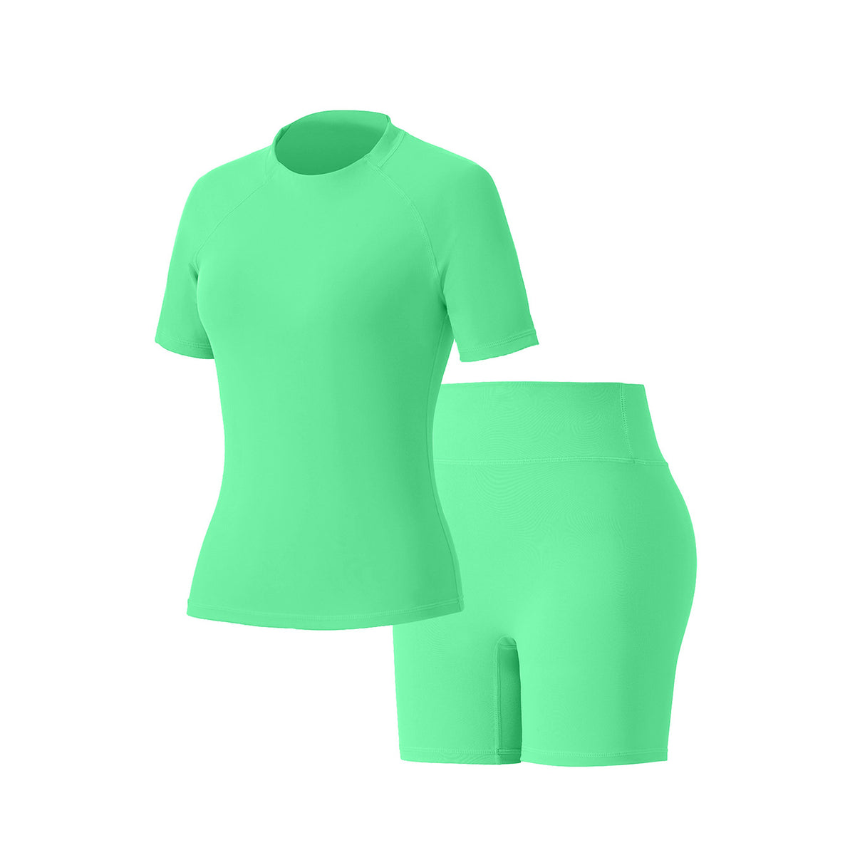 Summer Round‑Neck Workout Matching Set