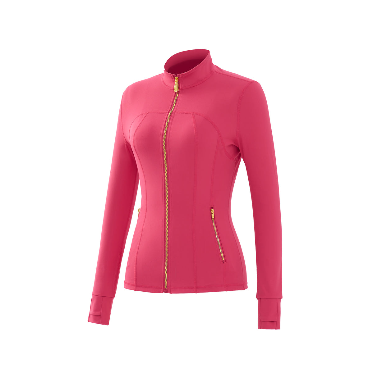 Gold‑Zipper Jacket & Flare Leggings Set