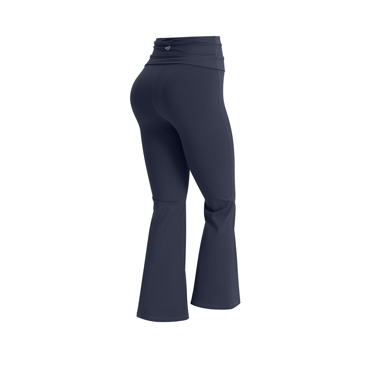 Uncia Active Women's Fold Over Waist Flare Yoga Leggings | Bootcut Compression Workout Pants