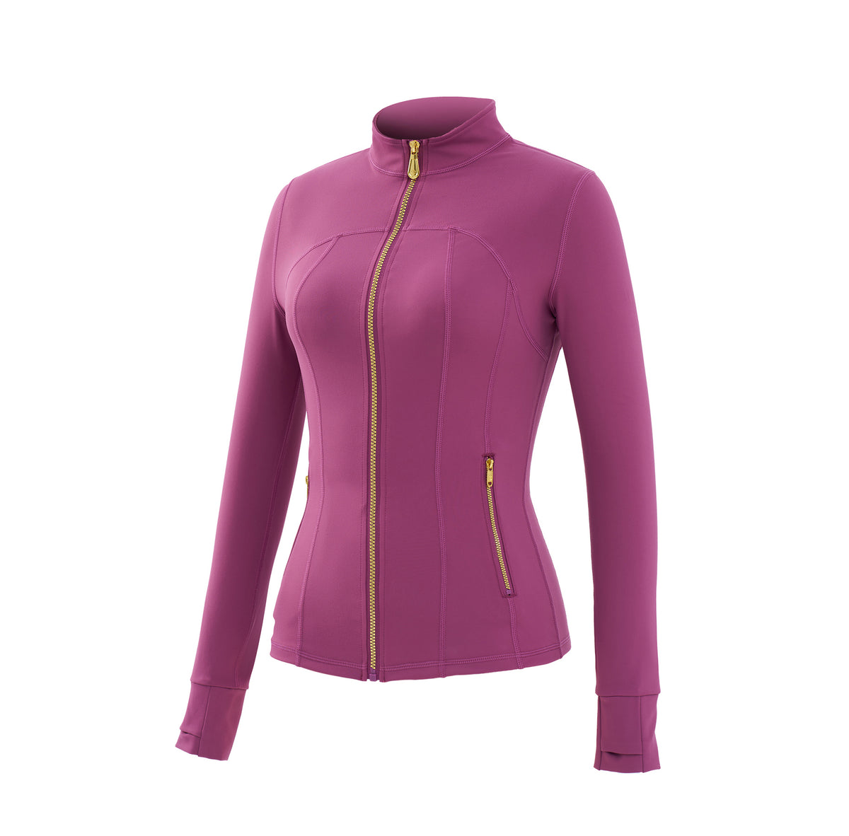 Gold‑Zipper Jacket & Flare Leggings Set