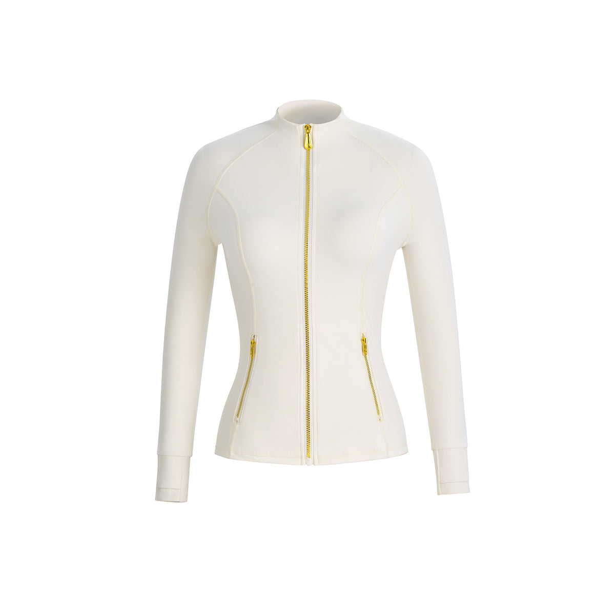 Uncia Active Stand Collar Gold Zip Jacket