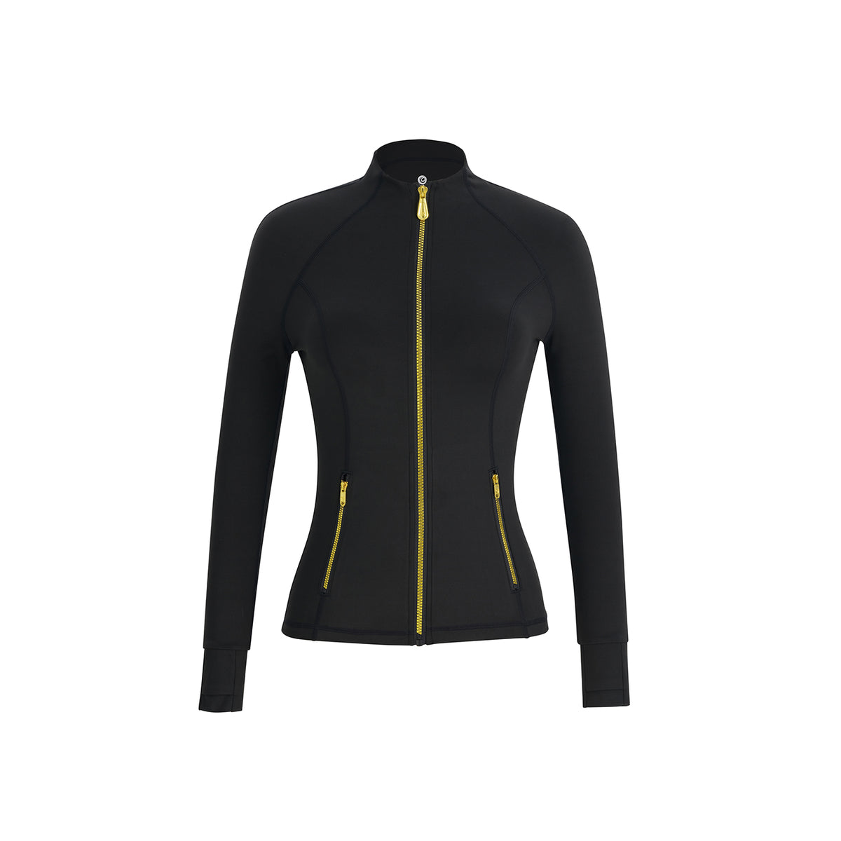 Uncia Active Stand Collar Gold Zip Jacket