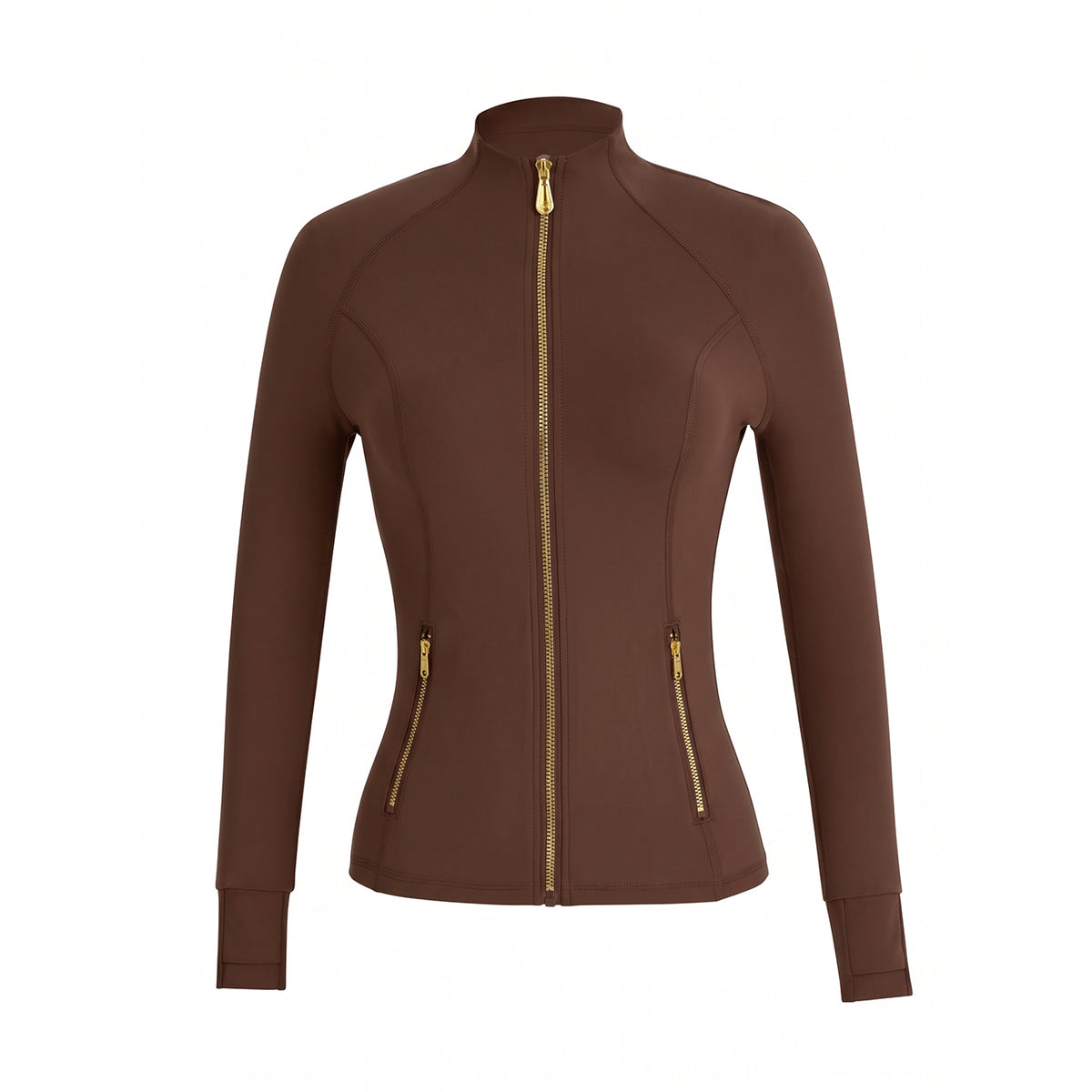 Uncia Active Stand Collar Gold Zip Jacket