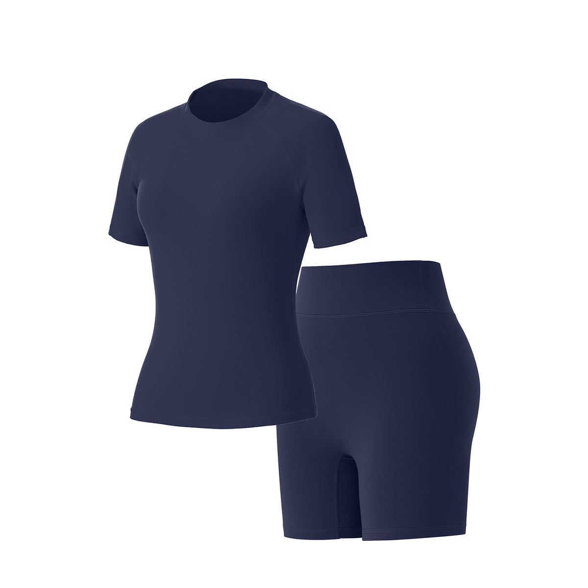 Summer Round‑Neck Workout Matching Set