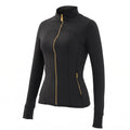 Gold‑Zipper Jacket & Flare Leggings Set