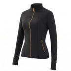 Gold‑Zipper Jacket & Flare Leggings Set