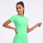 Slim Short‑Sleeve Workout Top