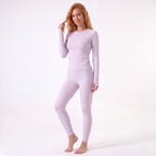 Uncia Active Long Sleeve Thumb Hole 2-Piece Yoga Set | High Waist Pocket Leggings Activewear