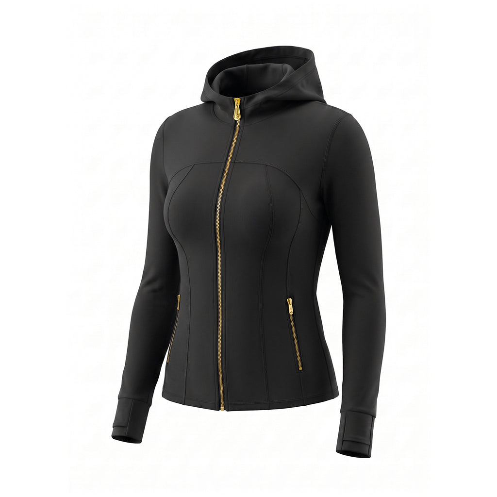 Waffle‑Texture Hooded Yoga Set