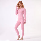 Uncia Active Long Sleeve Thumb Hole 2-Piece Yoga Set | High Waist Pocket Leggings Activewear