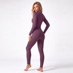 Long‑Sleeve Top & Textured Leggings Set