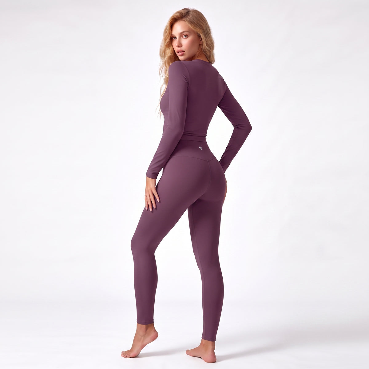 Long‑Sleeve Top & Textured Leggings Set