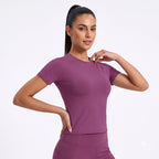 Slim Short‑Sleeve Workout Top