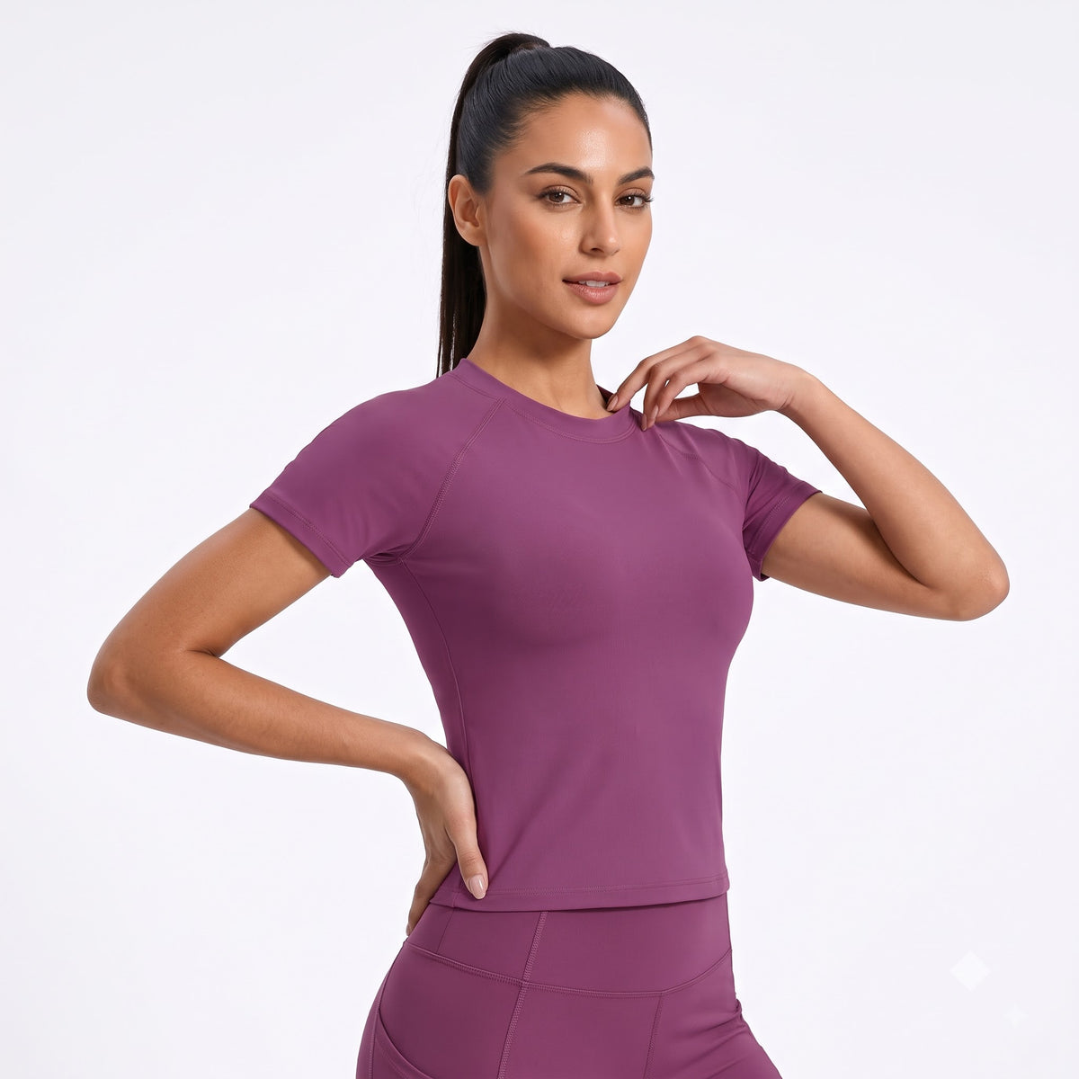 Slim Short‑Sleeve Workout Top