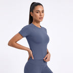 Slim Short‑Sleeve Workout Top