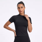 Slim Short‑Sleeve Workout Top