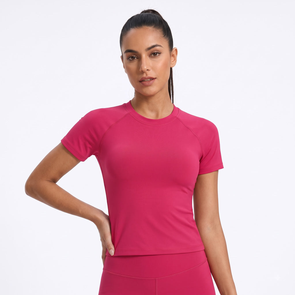 Slim Short‑Sleeve Workout Top